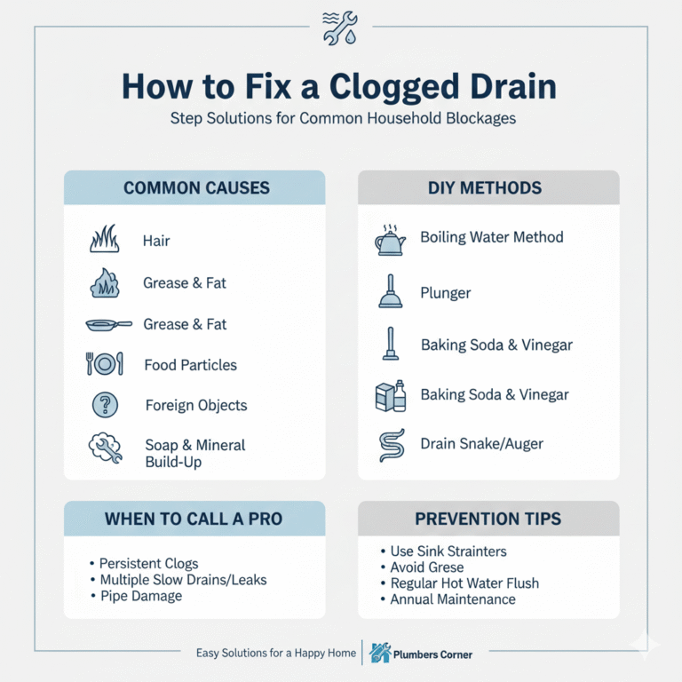 How to Fix a Clogged Drain- Step-by-Step Guide