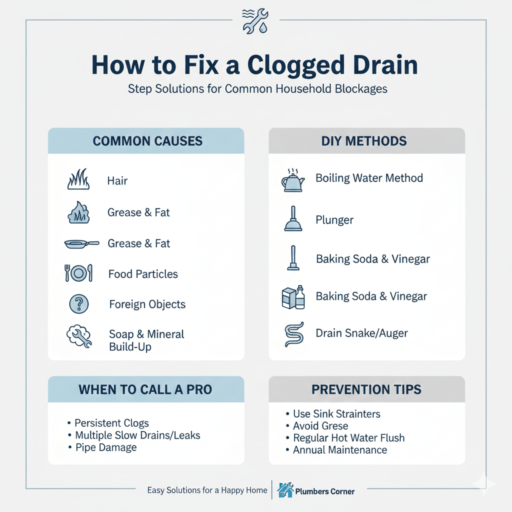 How to Fix a Clogged Drain- Step-by-Step Guide