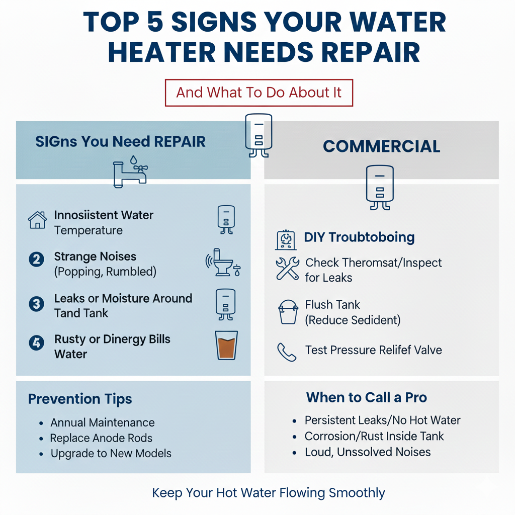 Top 5 Signs Your Water Heater Needs Repair