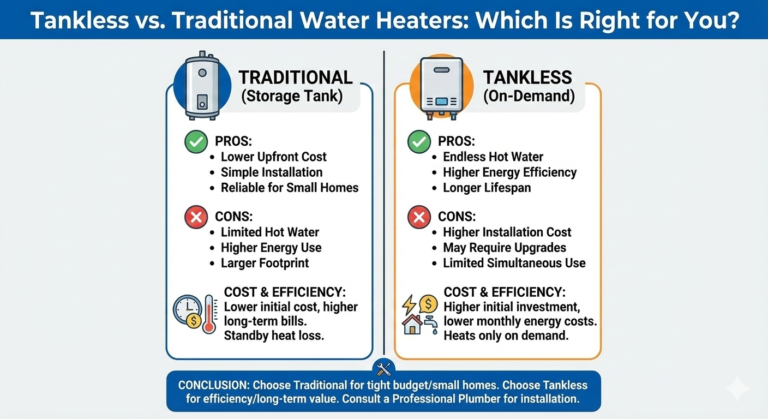 Tankless vs Traditional Water Heaters: Which One Is Right for Your Home?