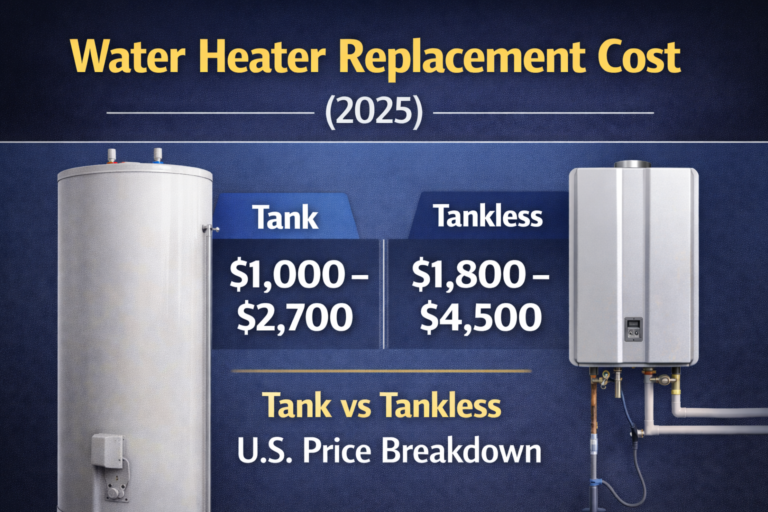 Average Cost to Replace a Water Heater (2026 U.S. Pricing Breakdown)